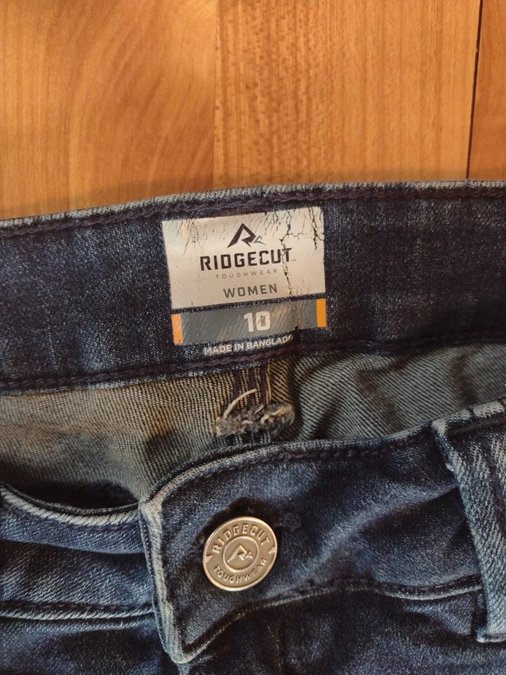 Dark Wash Straight Leg Jeans - Blue